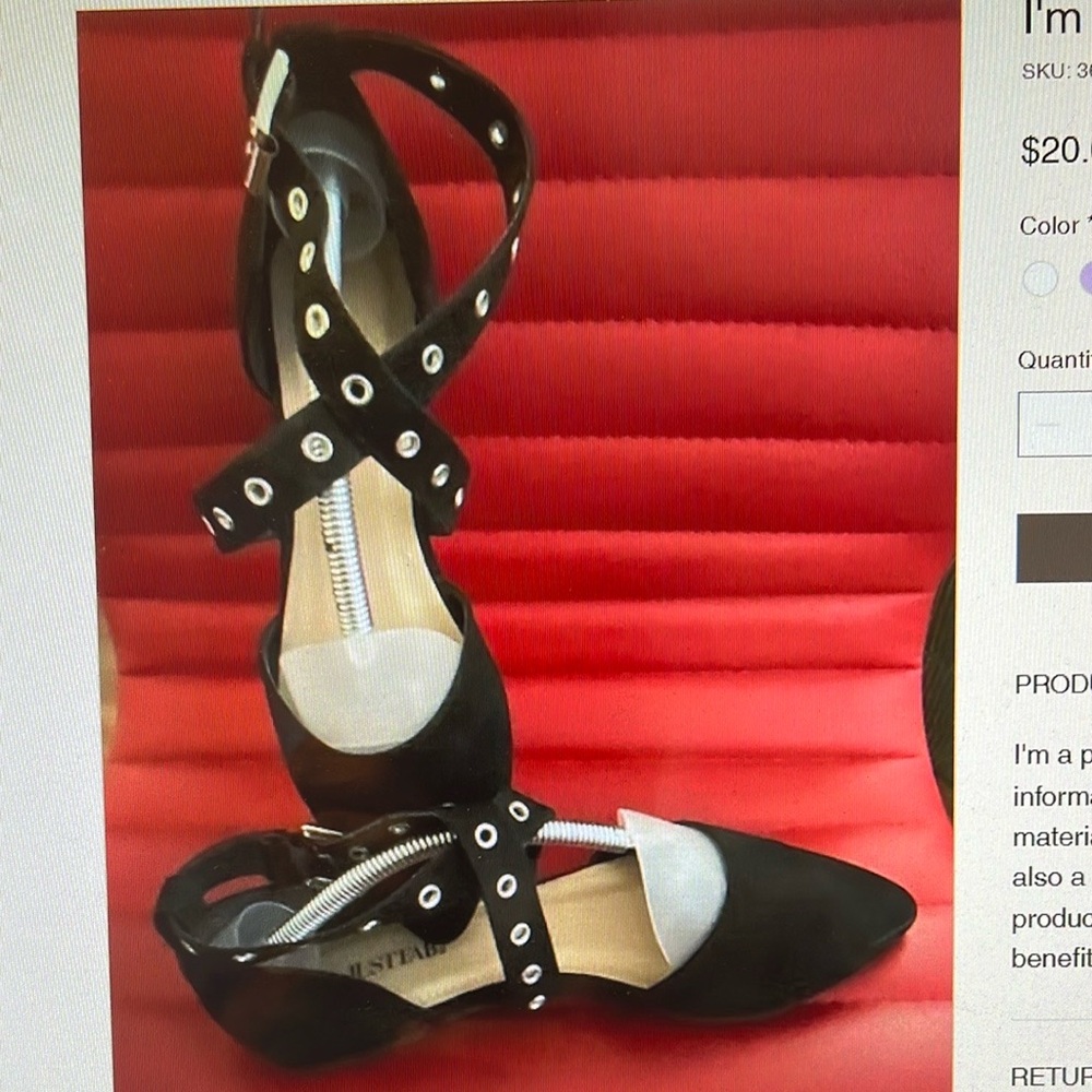 JustFab Black and Silver flat Shoes with Elegant Design